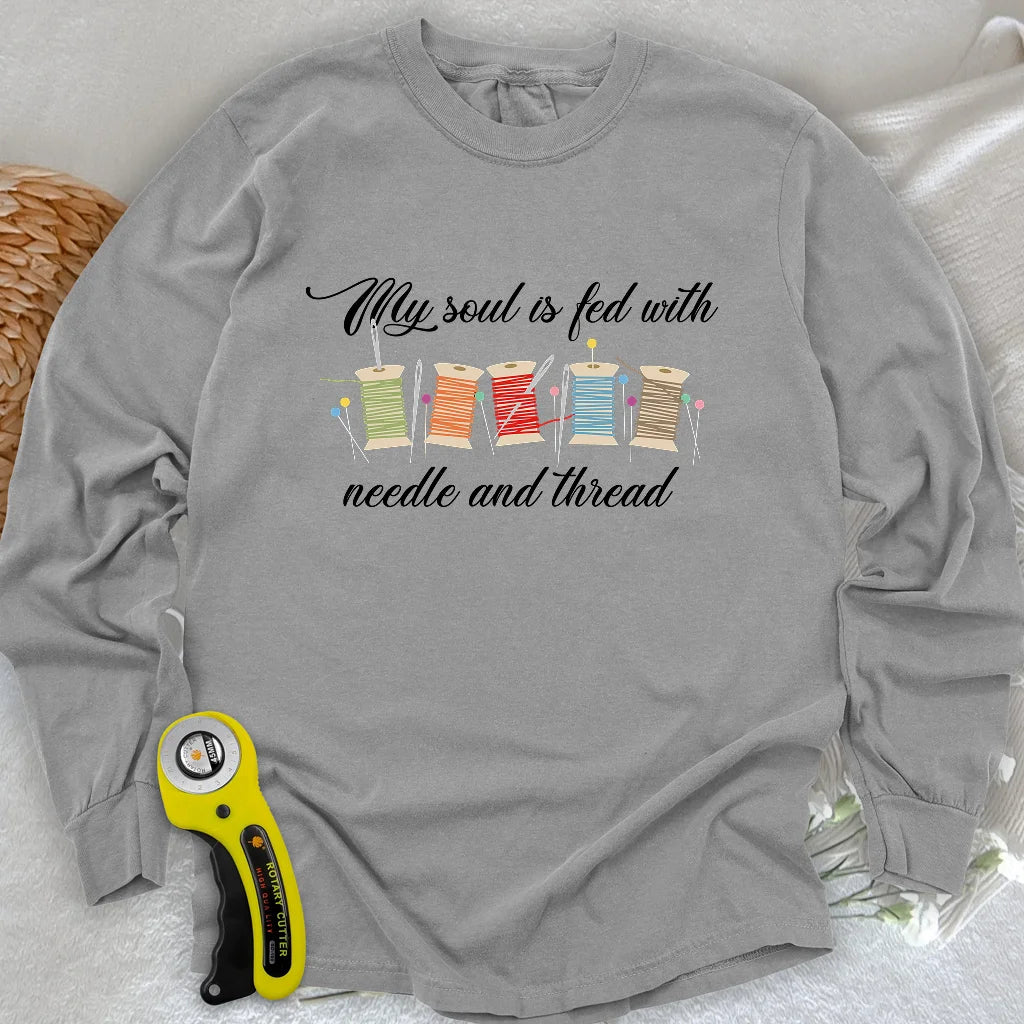 Needles and Threads Langarm-T-Shirt