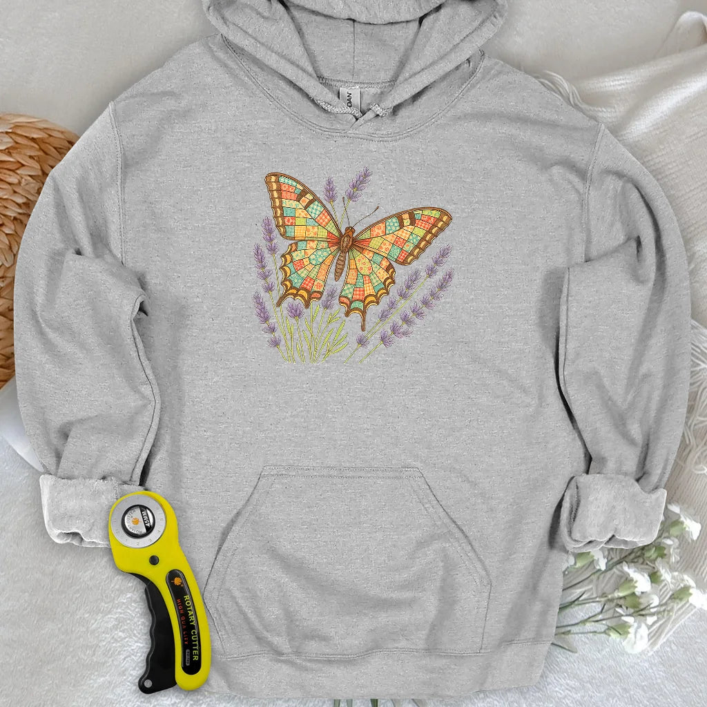 Sweat à capuche Papillon Patchwork