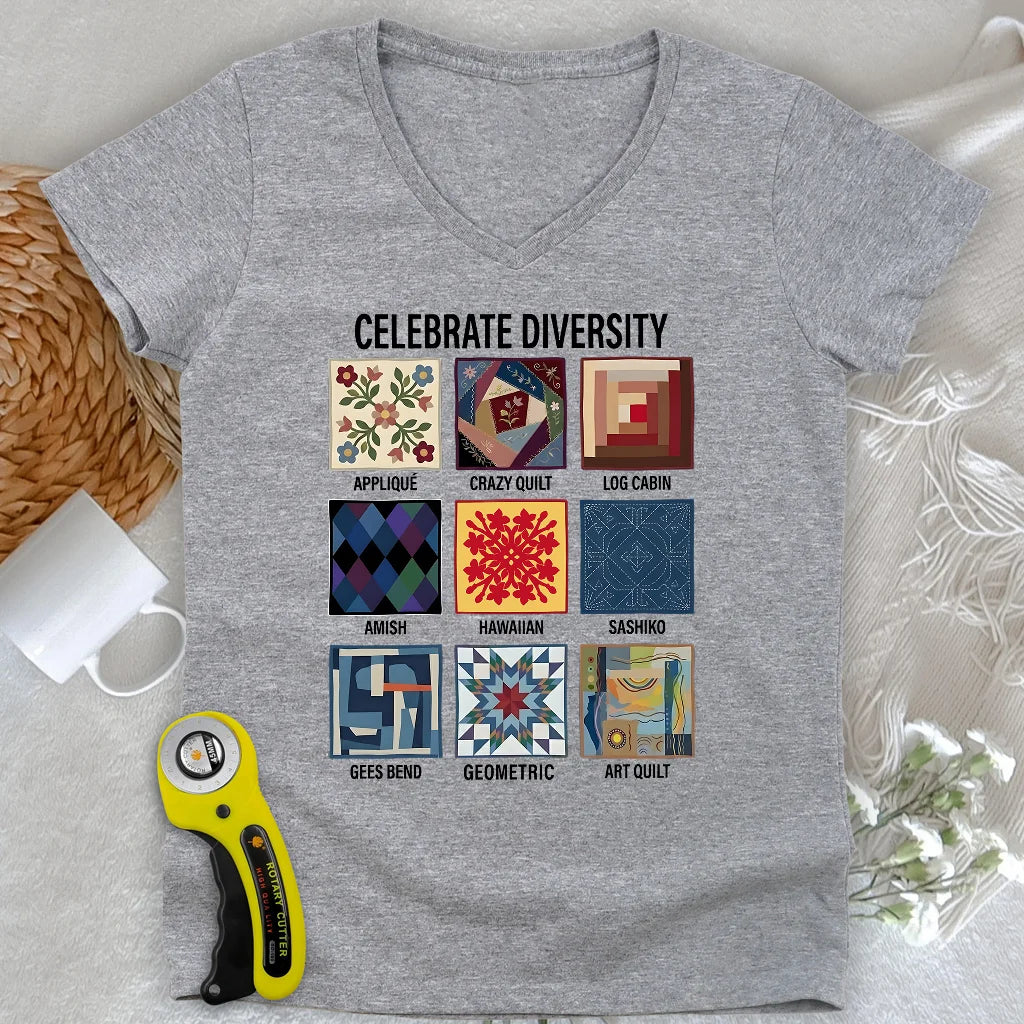 Débardeur femme col V motifs patchwork