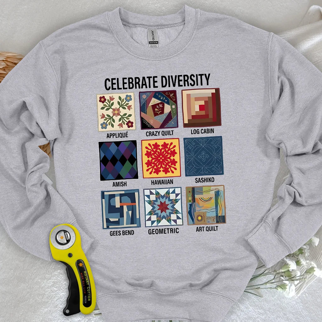 Patchwork-Vielfalt-Sweatshirt