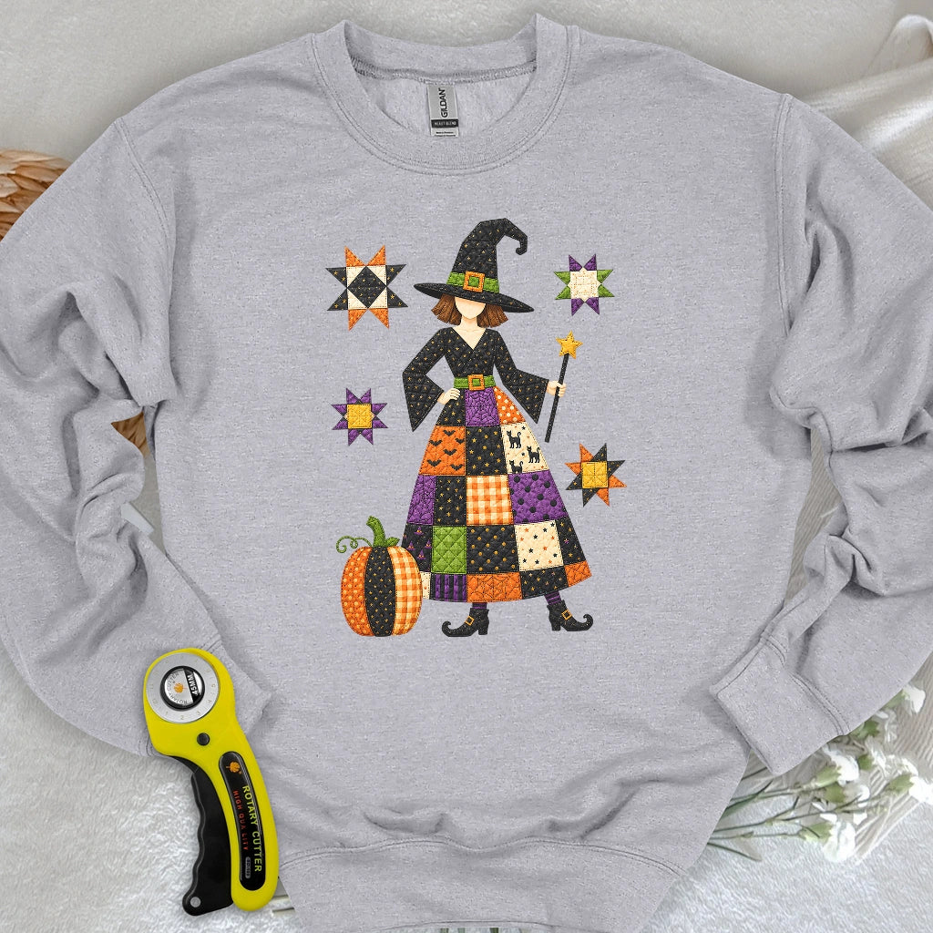 Patchwork Quilt Witch Sweatshirt