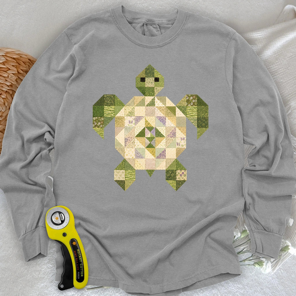 Patchwork Turtle Long Sleeve T-shirt