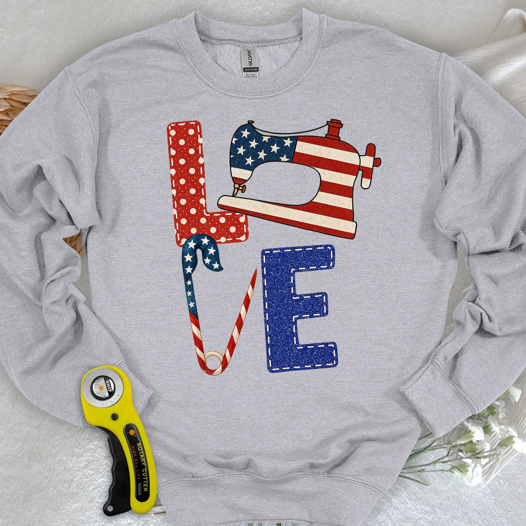Sweat-shirt de couturière patriotique