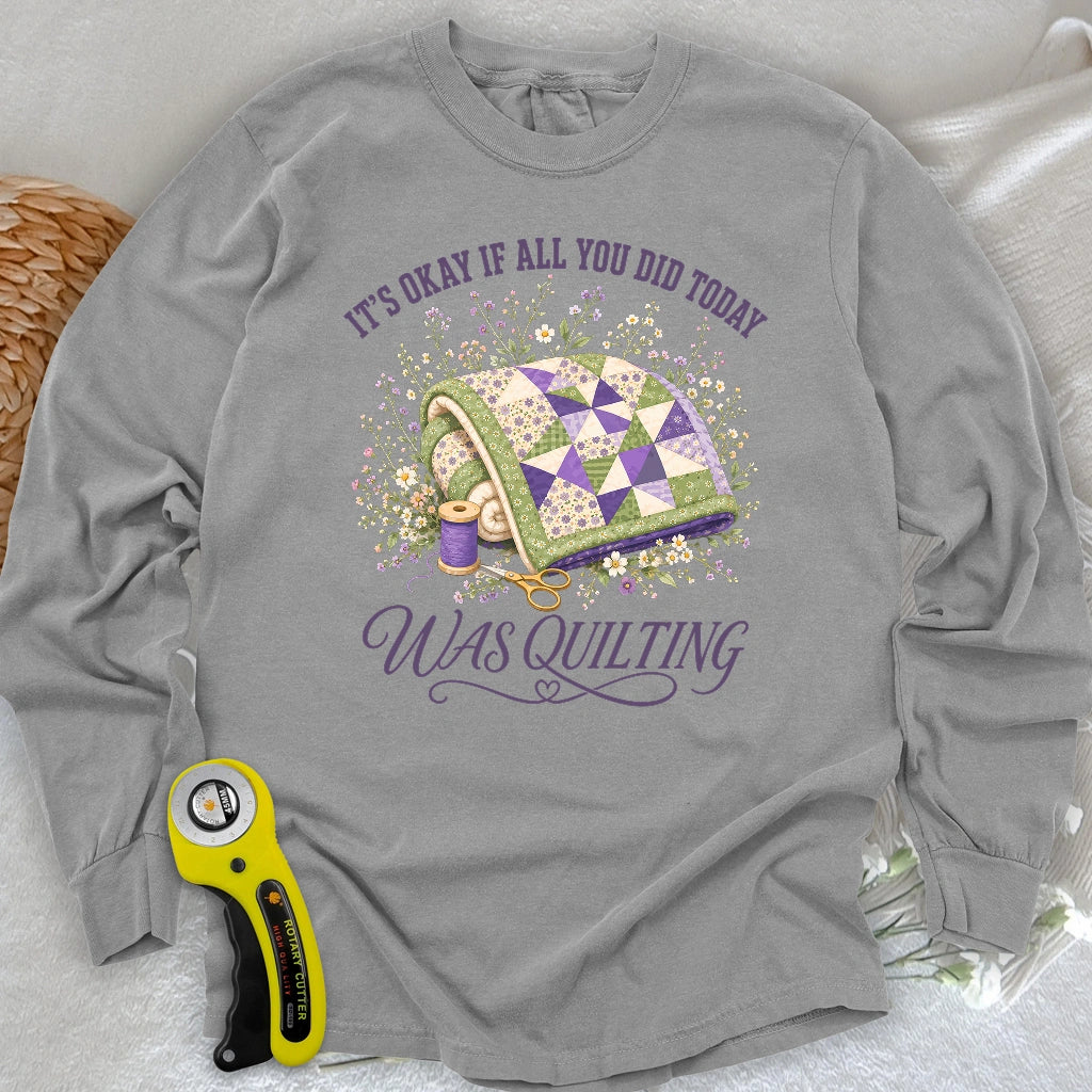 Quilt All Day Long Sleeve T-shirt