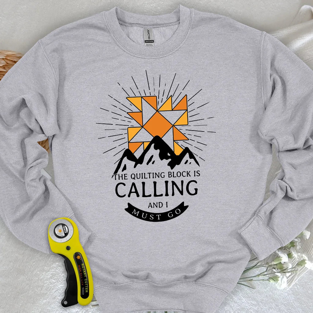 Sweat-shirt Motif Bloc de Quilt