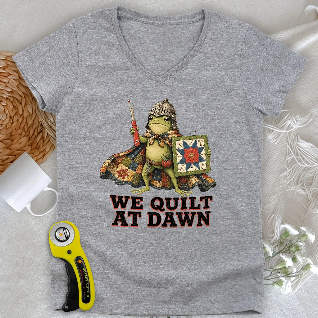 Quilt at Dawn Lady V-neck