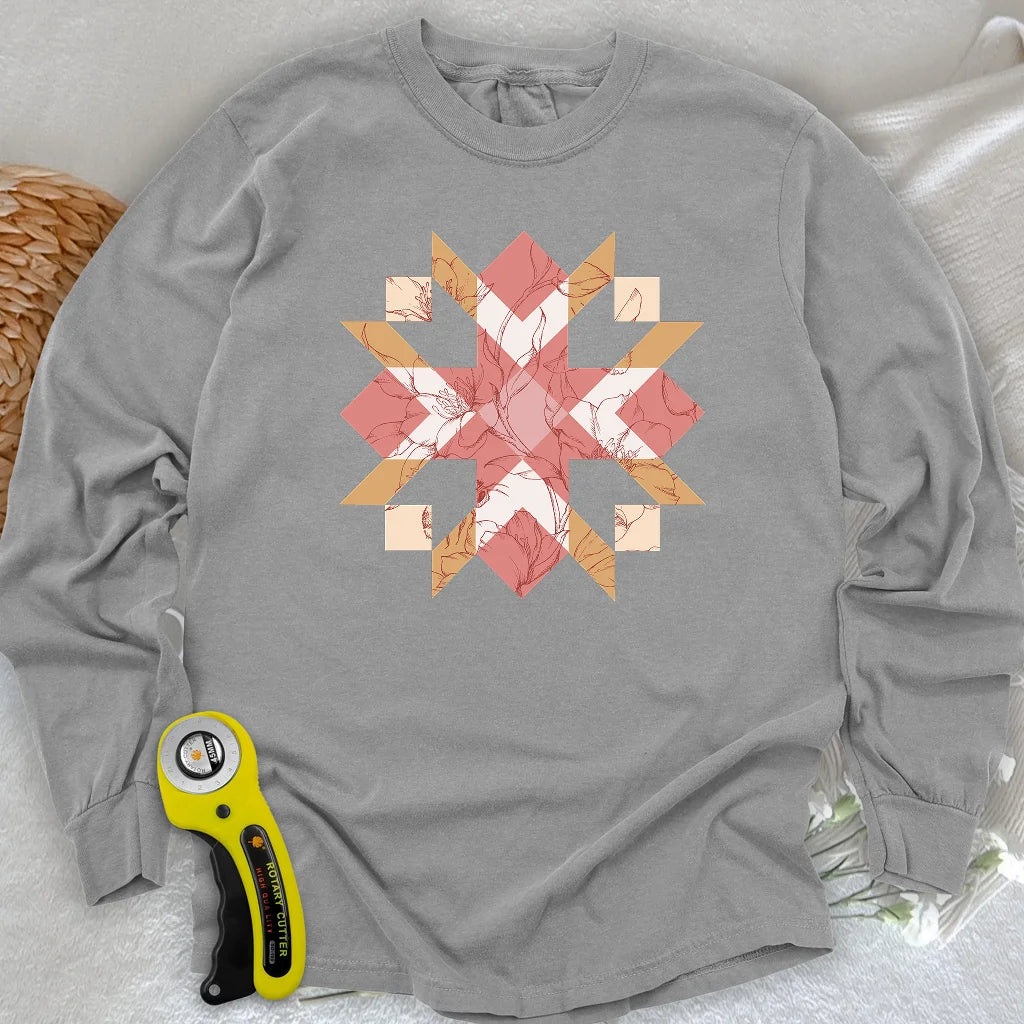 Quilted Botanica Long Sleeve T-shirt