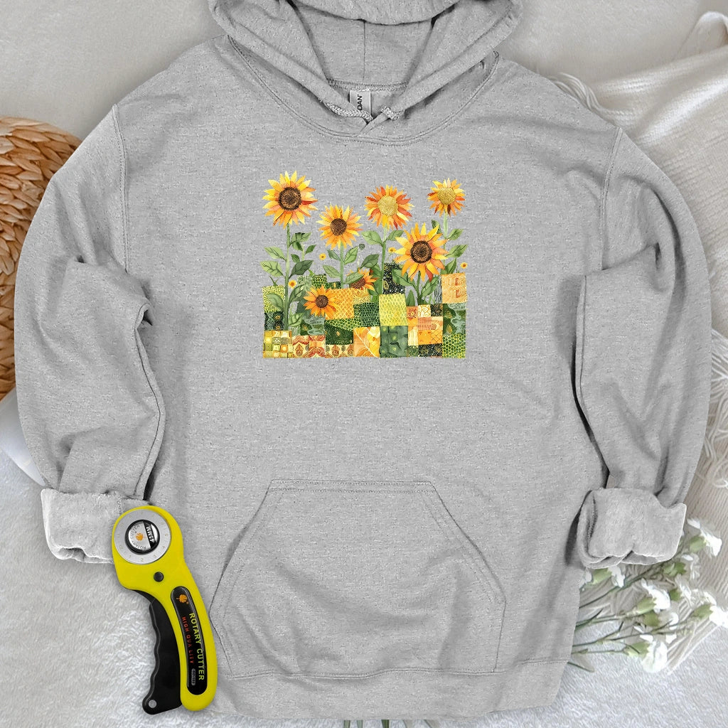 Quilted Sunflower Field Hoodie