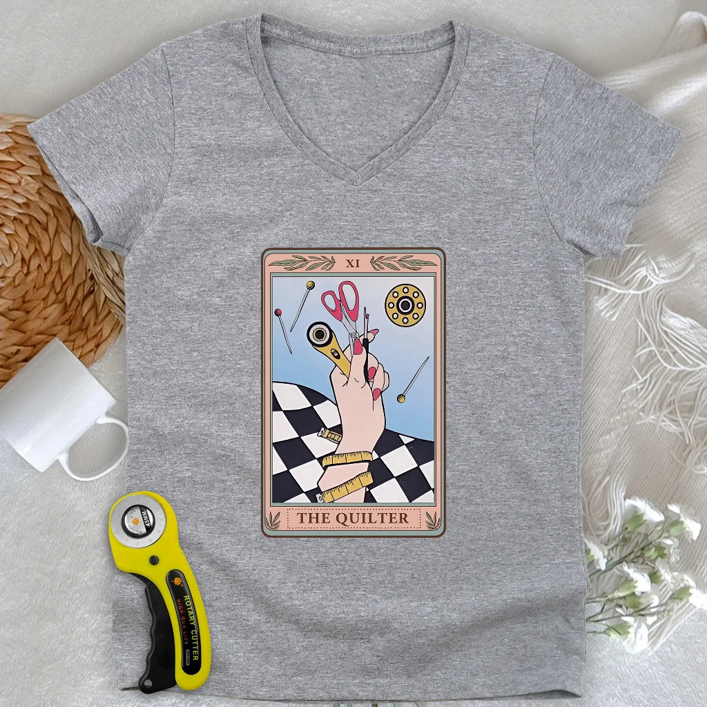 Quilter Tarot Lady Col en V