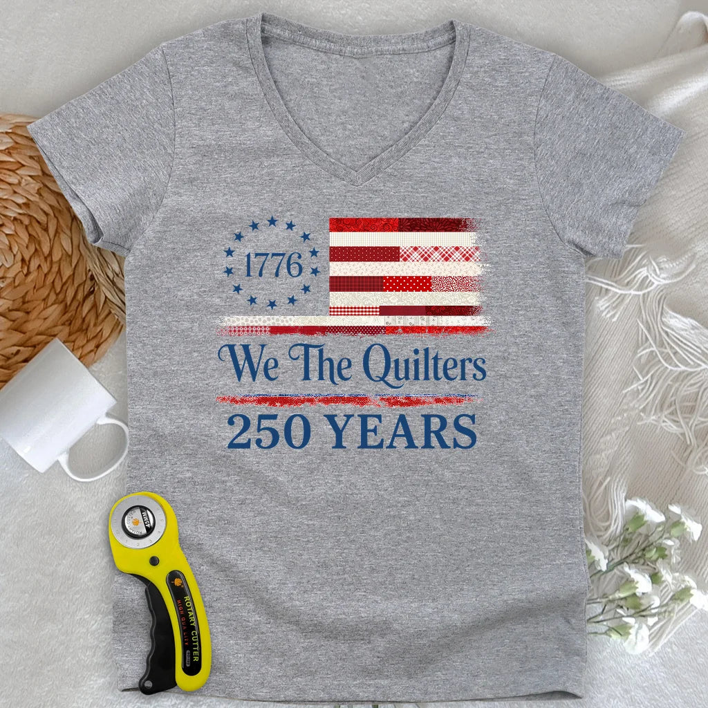 Quilters of Liberty Lady V-neck