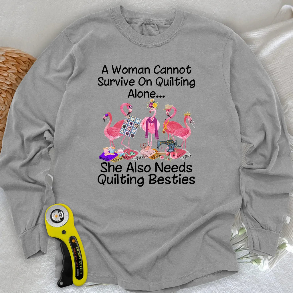 T-shirt à manches longues « Meilleures amies de la couture »