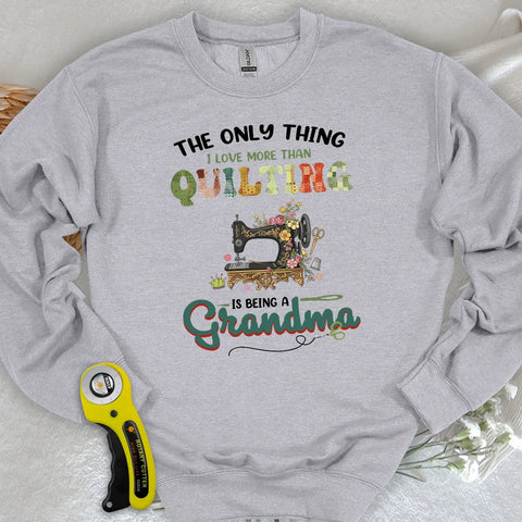 Sweat-shirt « Quilting Comes Second »