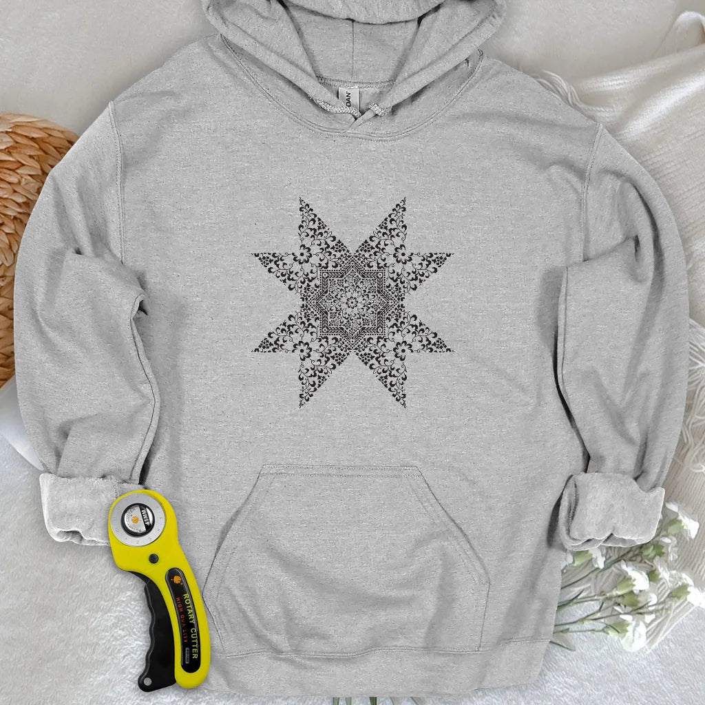 Sweat à capuche Mandala de matelassage