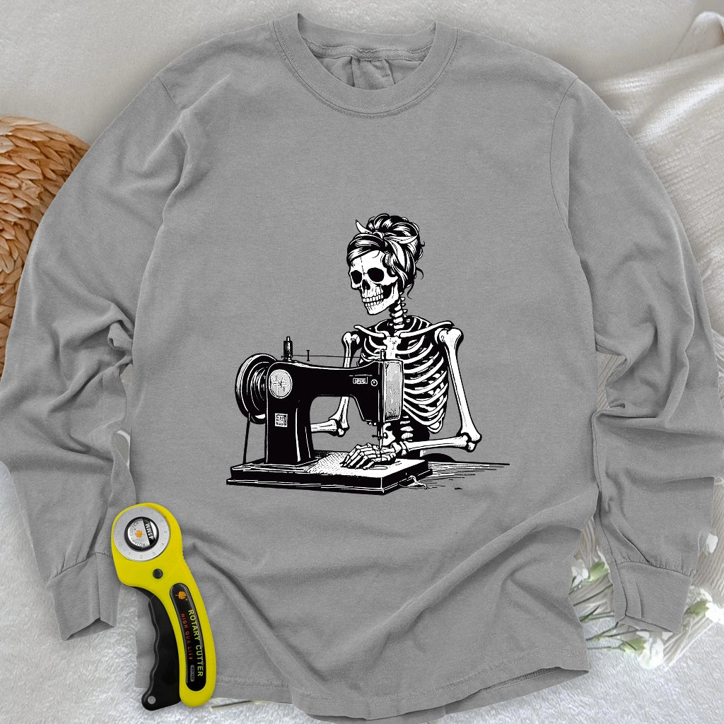 Quilting Skeleton Long Sleeve T-shirt