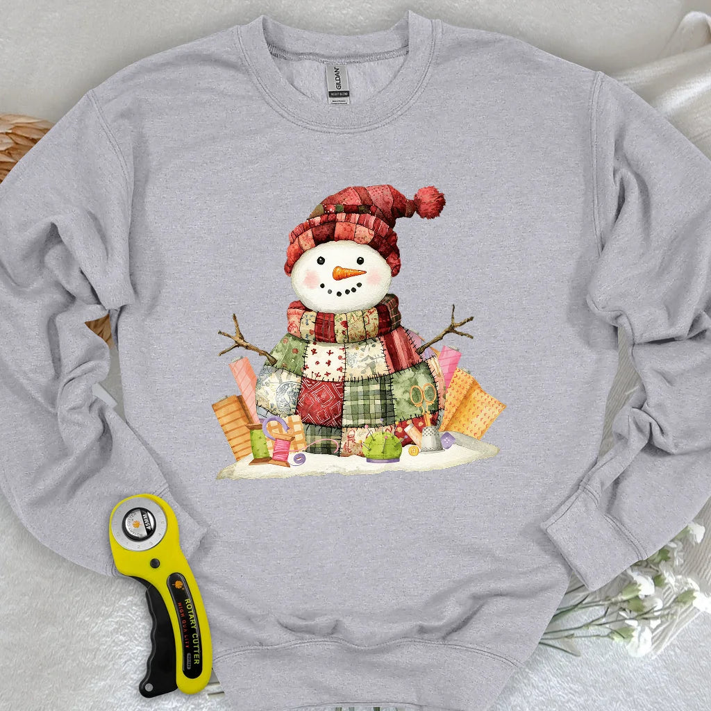 Quilting Snowman Sweatshirt