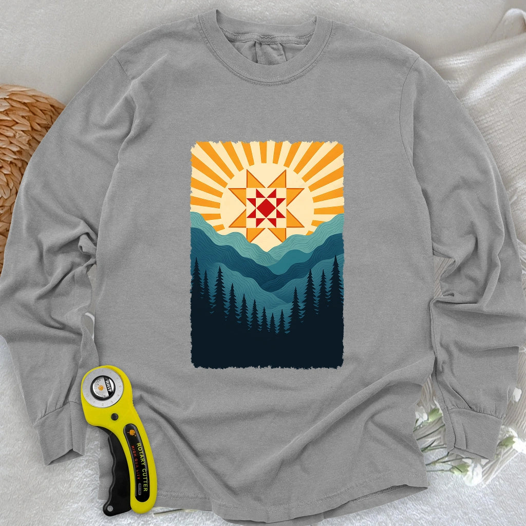 Quilting Sun Long Sleeve T-shirt