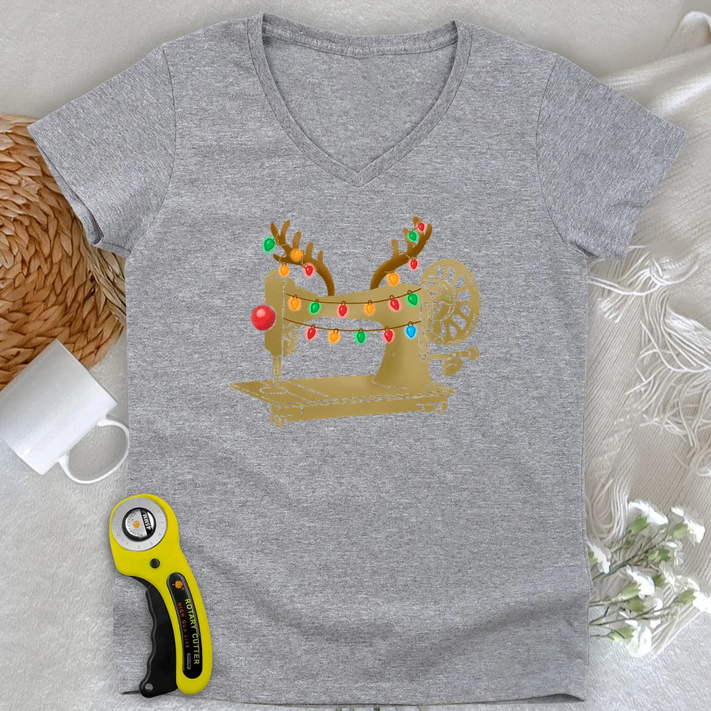 Pull de Noël col V pour femme