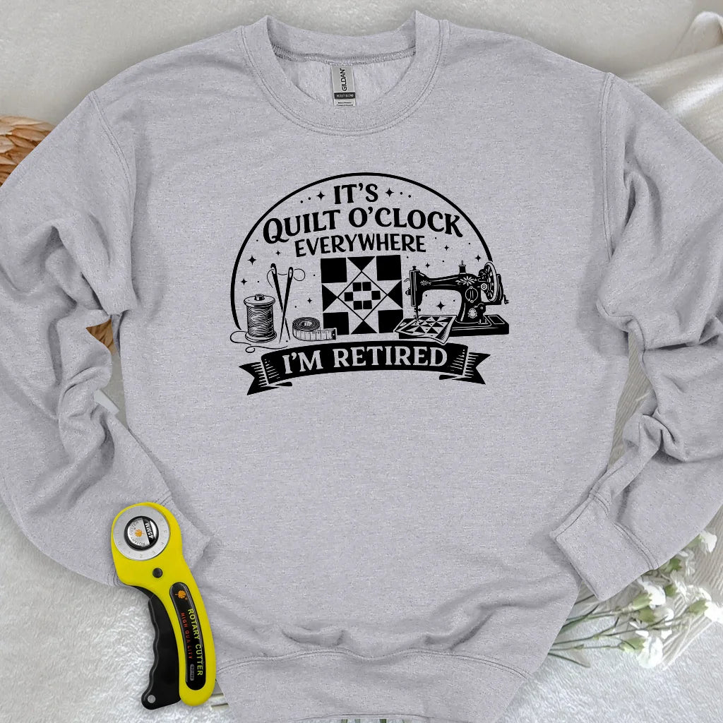Sweat-shirt de quilteuse à la retraite