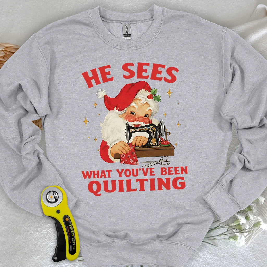Santa Sees Sweatshirt