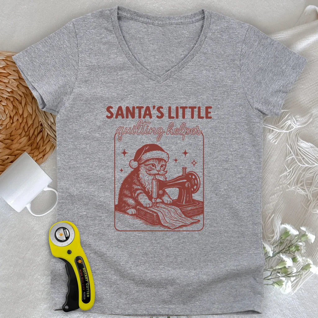 Santa's Helper Lady V-neck