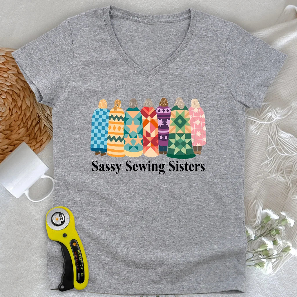 Sassy Sewing Sisters Lady V-neck