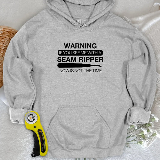 Seam Ripper Warning Hoodie