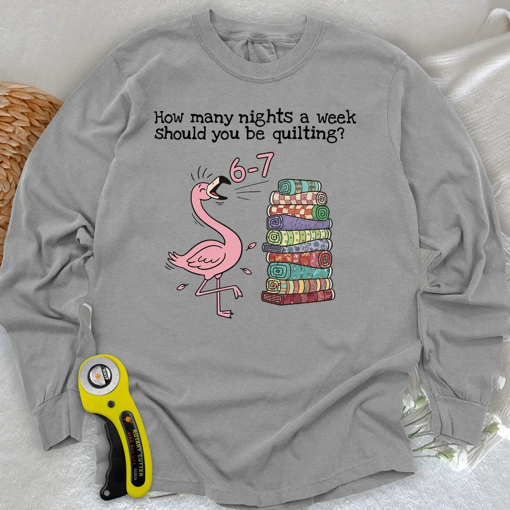 Sew-7 Nights a Week Long Sleeve T-shirt