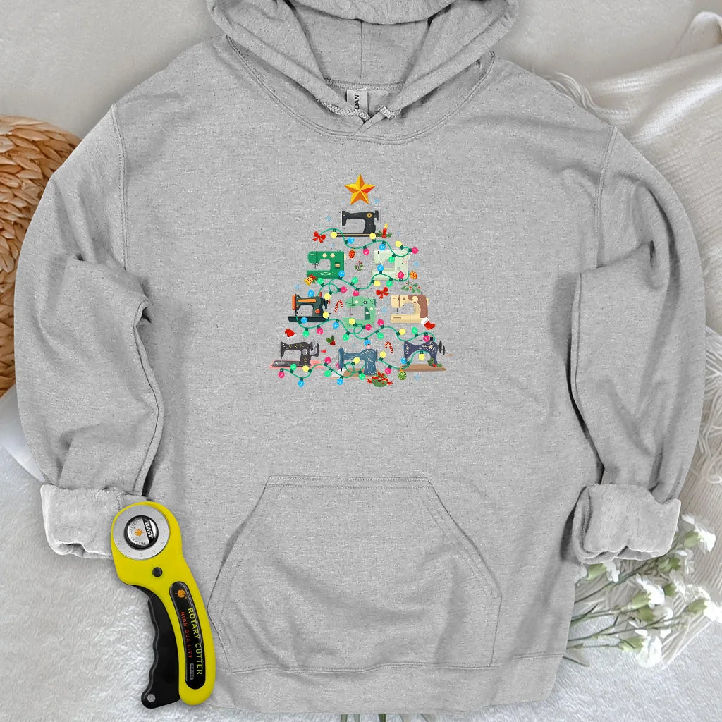 Sewing Christmas Tree Hoodie