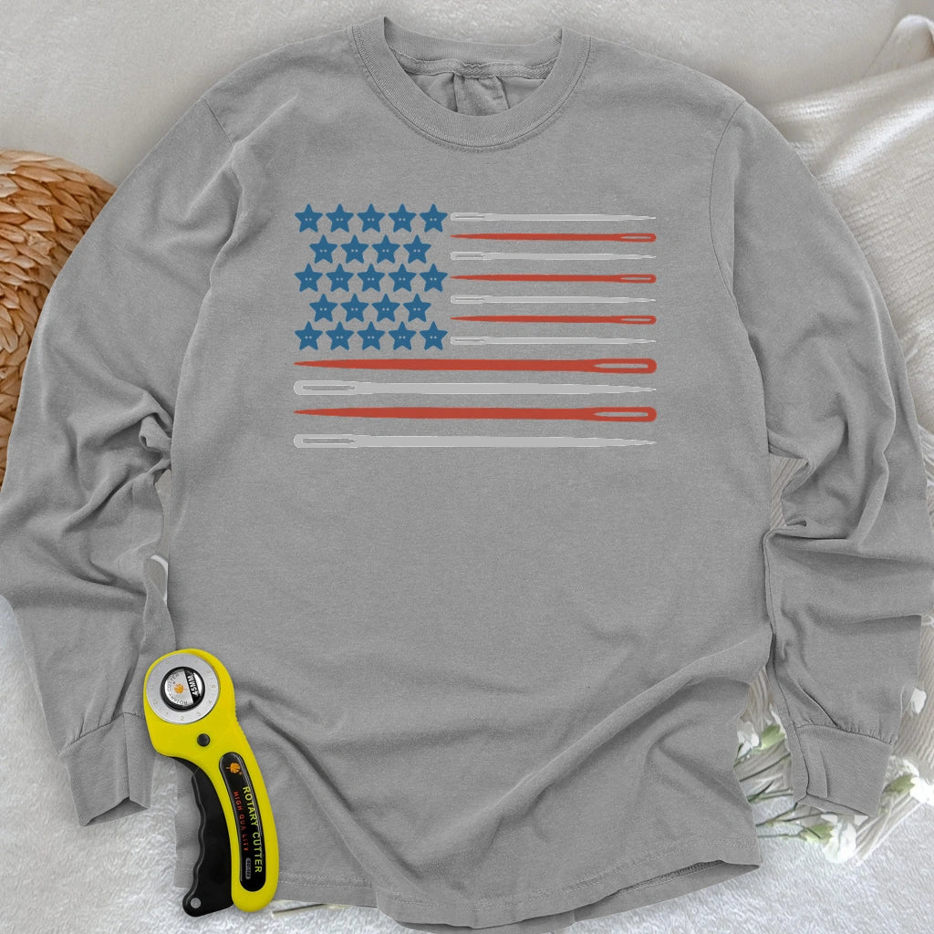 Sewing Flag Long Sleeve T-shirt