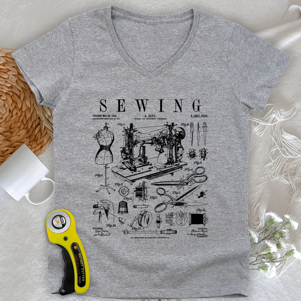 Sewing Tools Pattern Lady V-neck