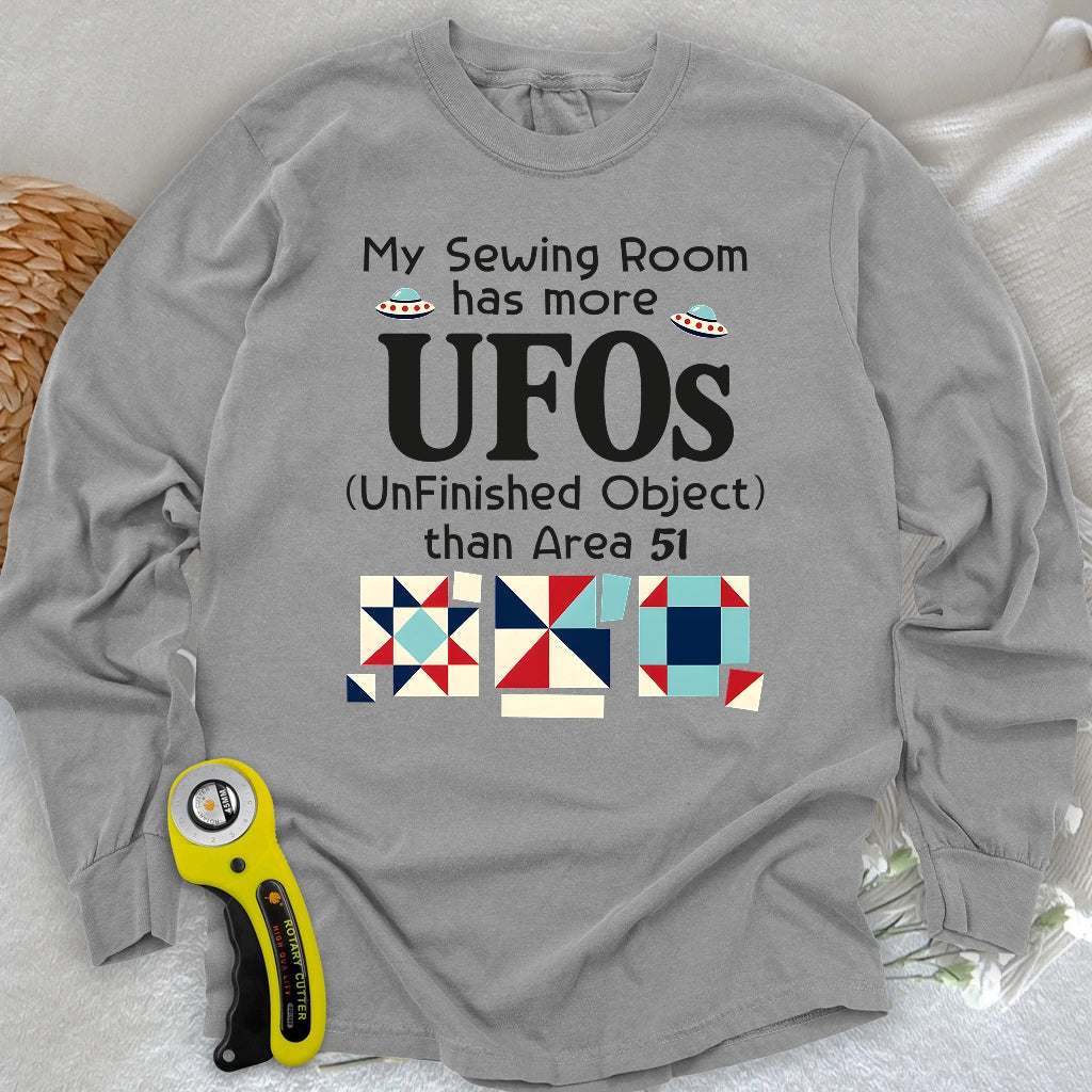 Sewing UFOs Long Sleeve T-shirt