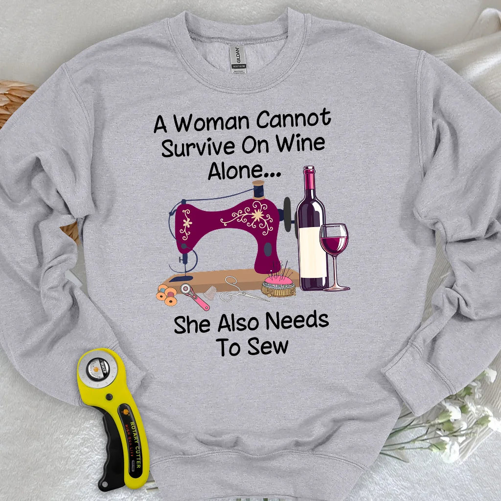 Sweat-shirt Couture et Dégustation de Vin