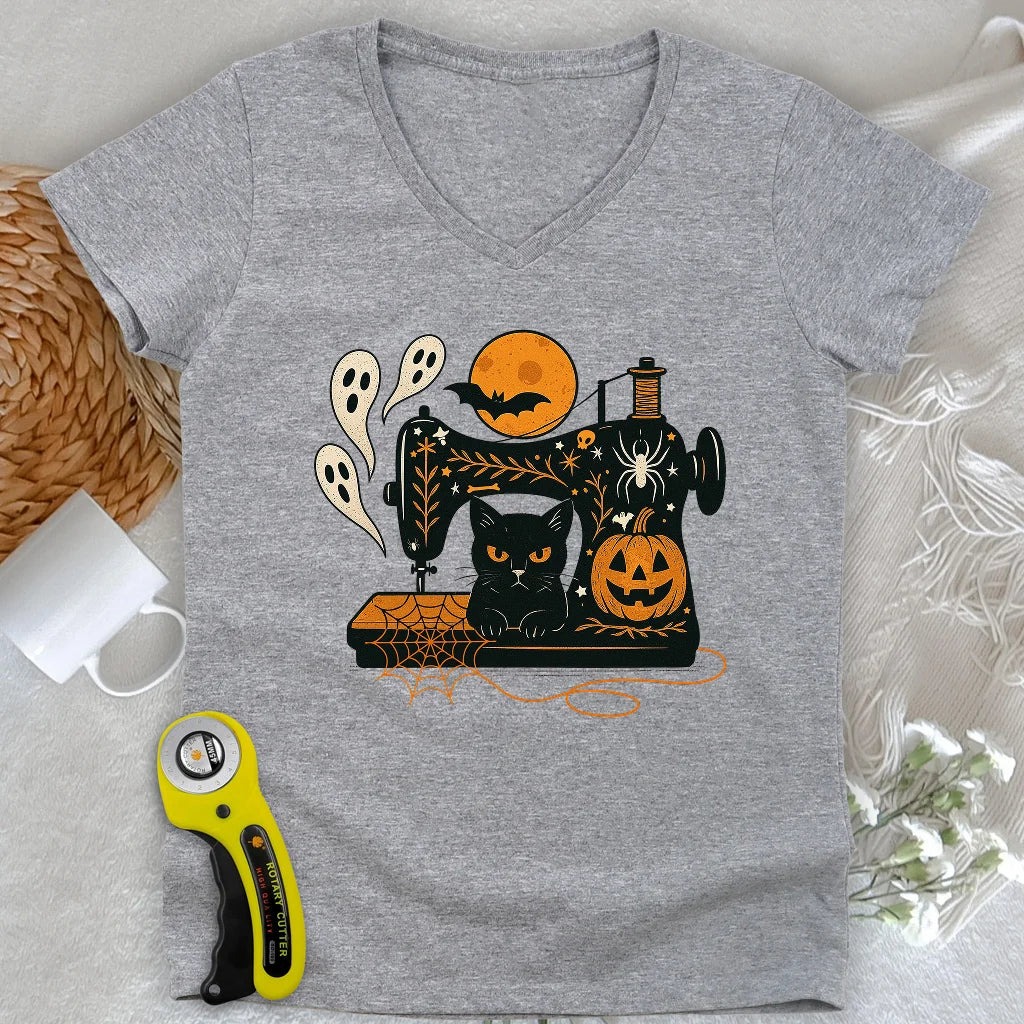 Sewn in Shadow Lady V-neck