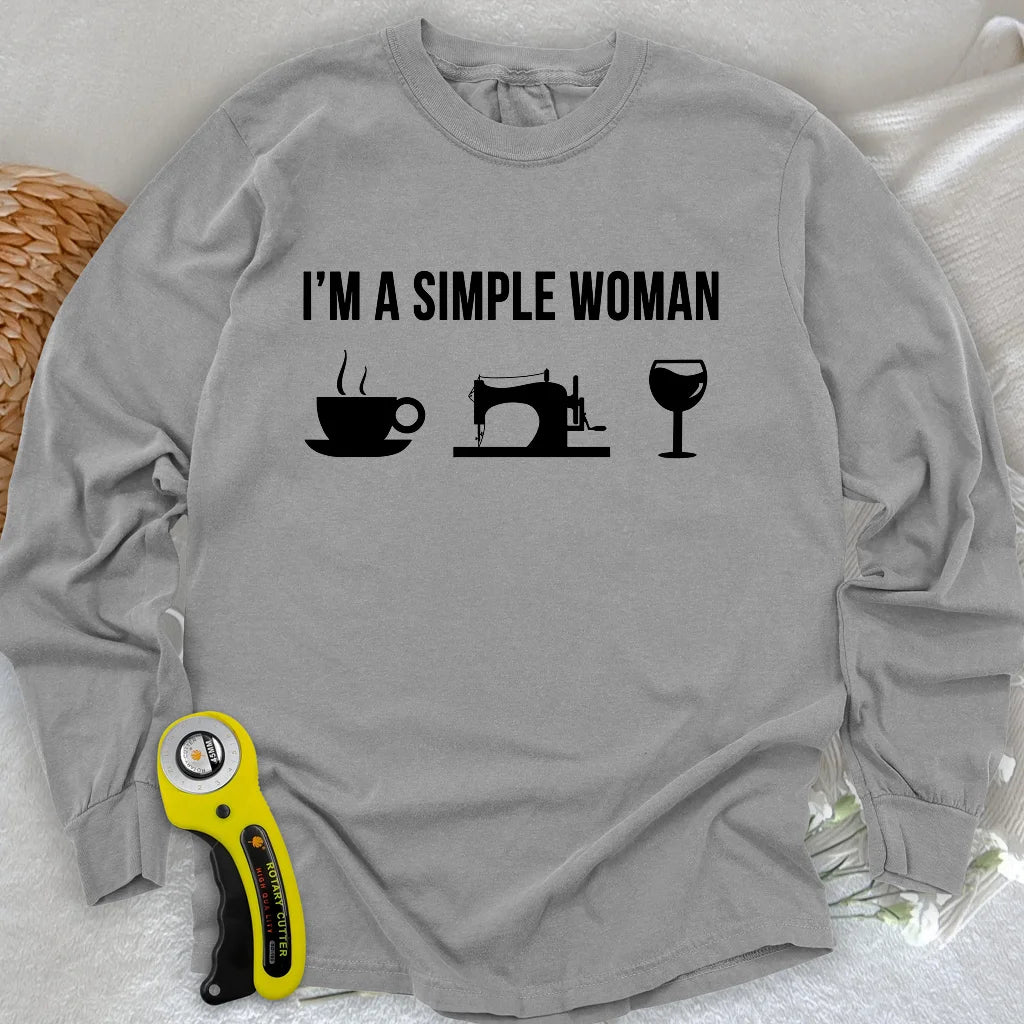 Simply Sip and Sew Long Sleeve T-shirt