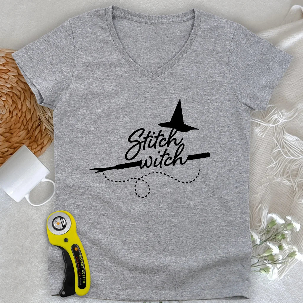 Stitch Witch Lady V-neck