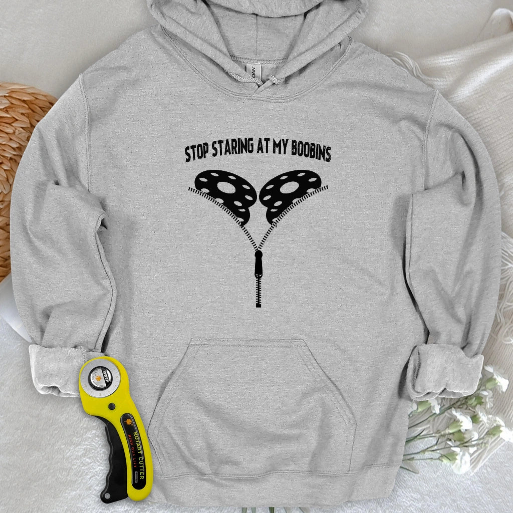 Stop Staring At Boobins Hoodie