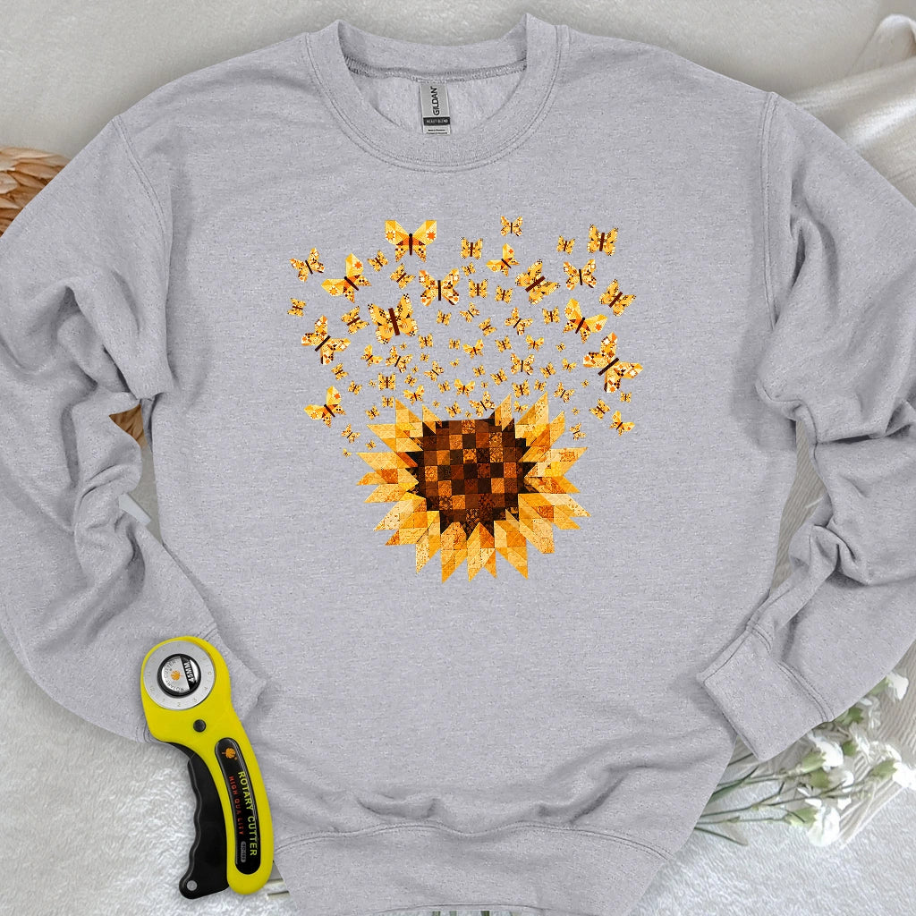 Sunflower Magic Quilt Bloom Sweatshirt
