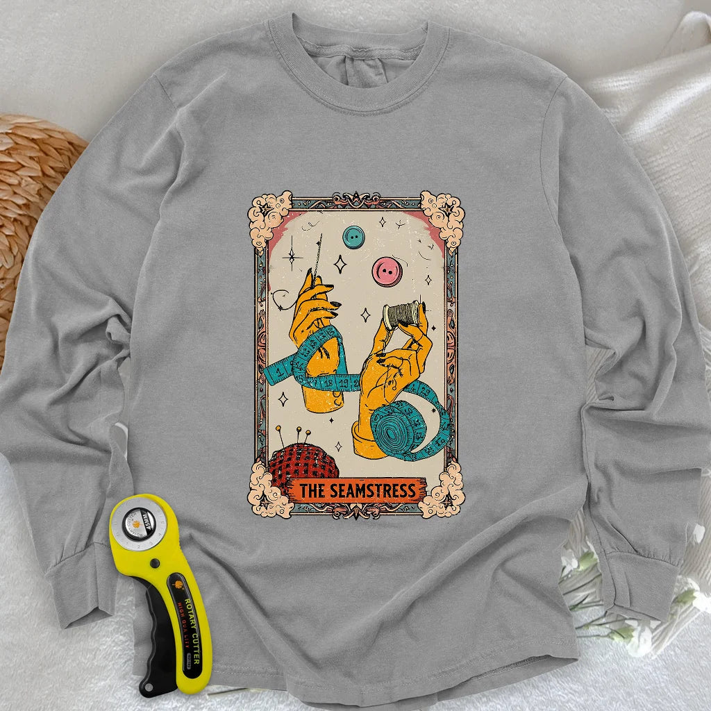 Tarot Card Seamstress Long Sleeve T-shirt