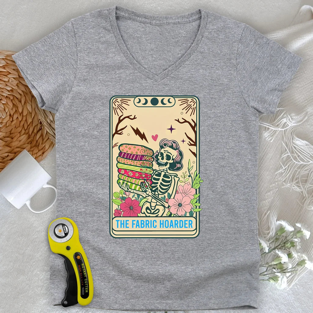 The Fabric Hoarder Lady V-neck