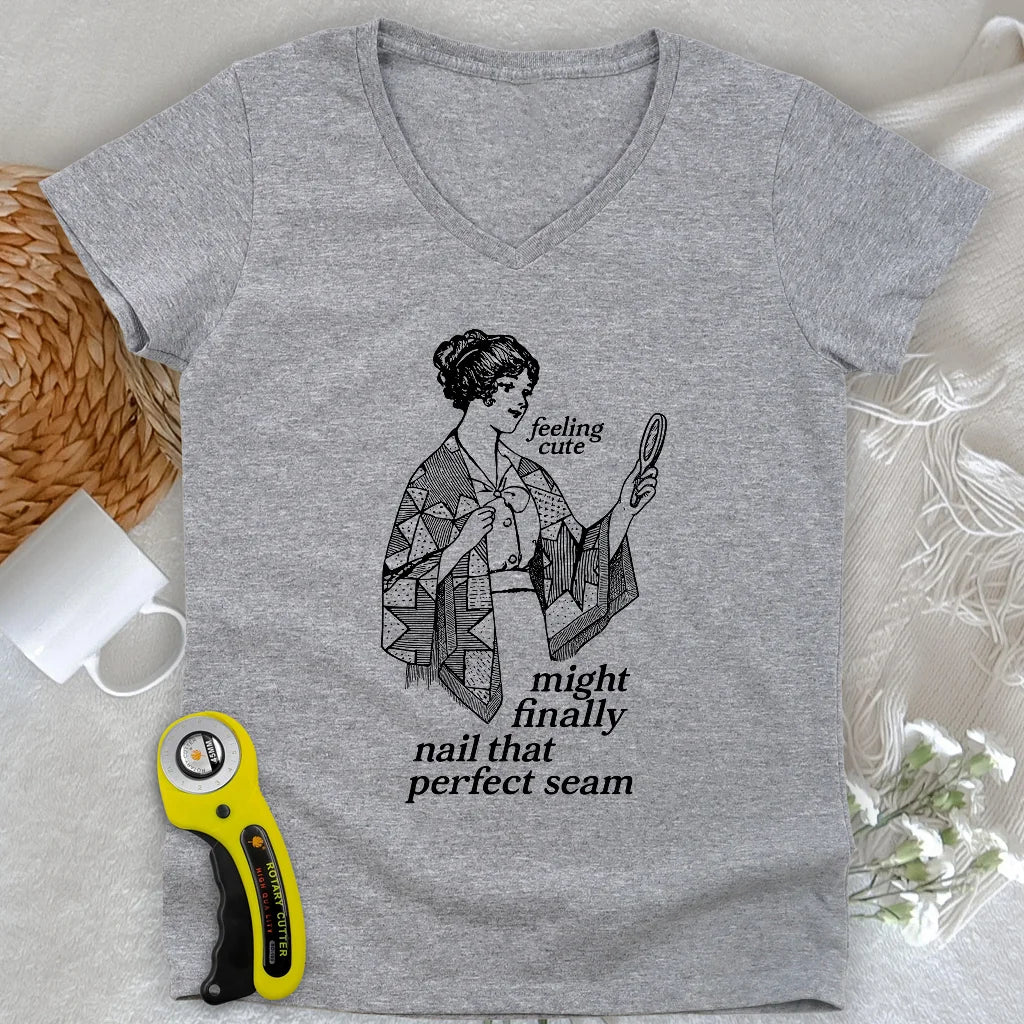 The Seamstress’s Mirror Lady V-neck