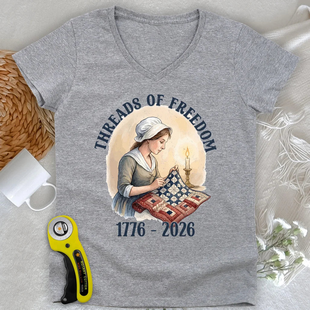 Threads of Freedom Lady V-neck