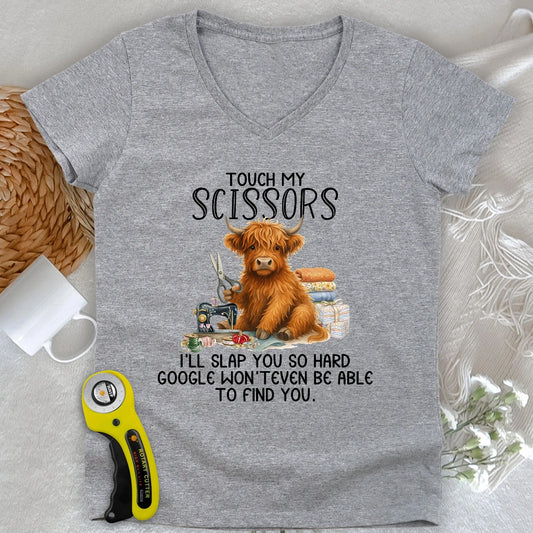 Touch and Slap Lady V-neck