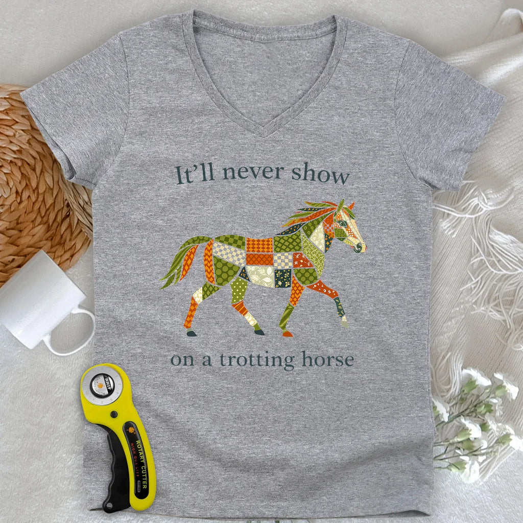 Trotting Horse Rule Lady V-neck