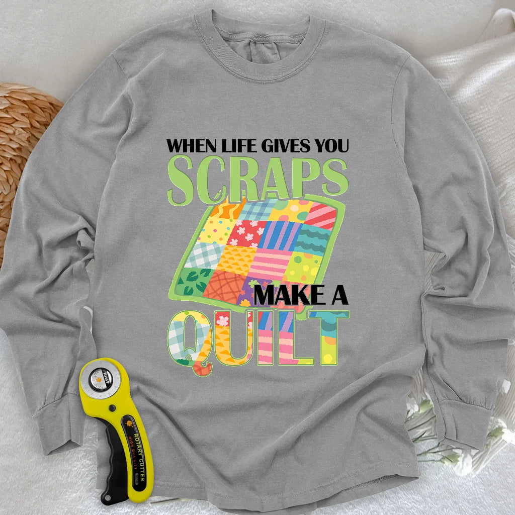 Turn Scraps To Quilt Long Sleeve T-shirt
