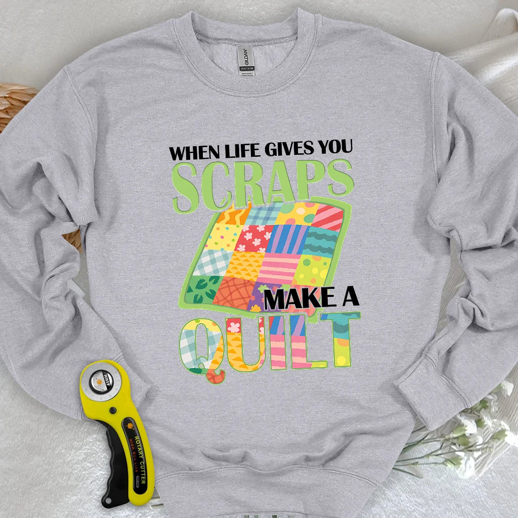 Turn Scraps To Quilt Sweatshirt