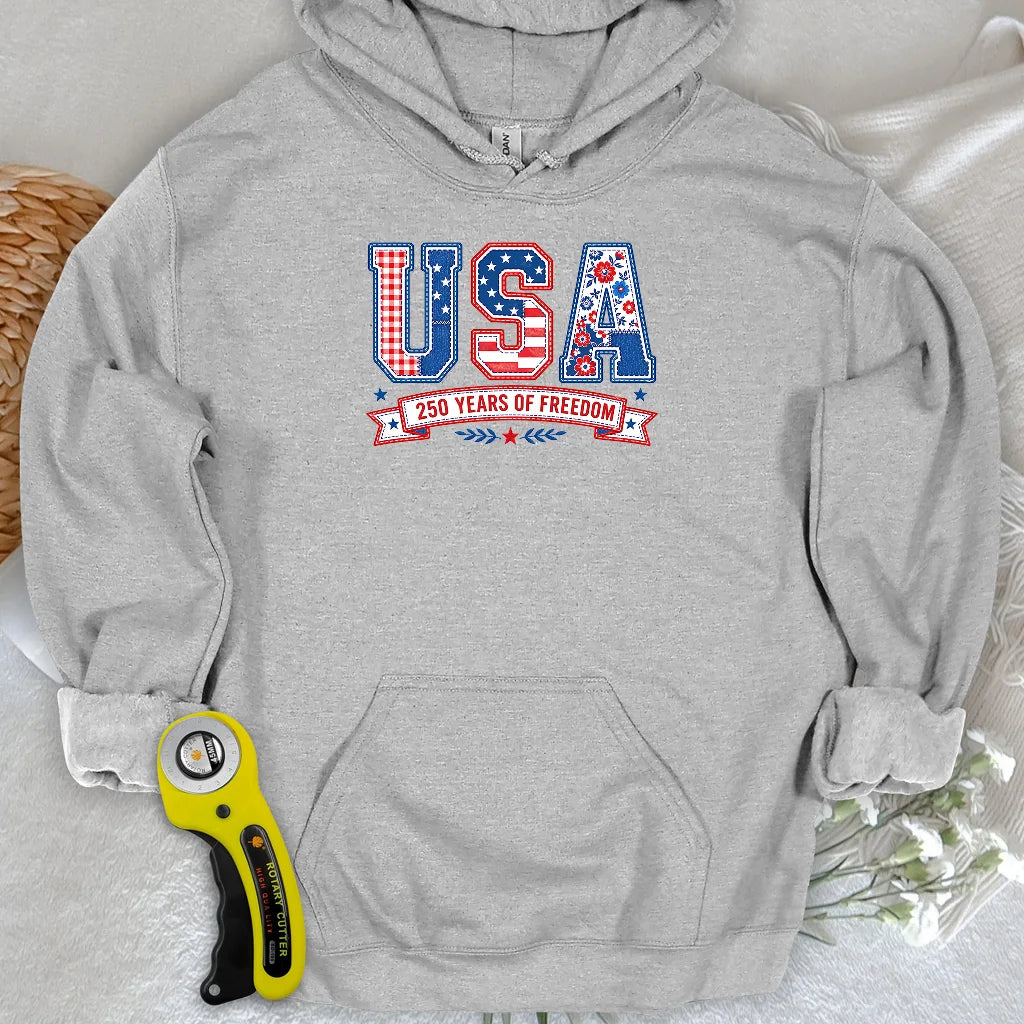 USA Patchwork Freedom Hoodie