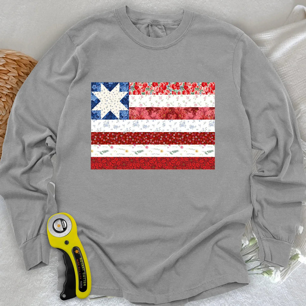 USA Star Flag Long Sleeve T-shirt