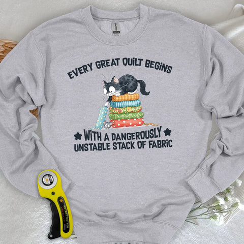 Sweat-shirt en tissu instable