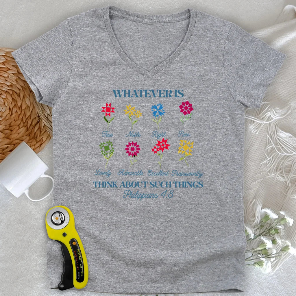 Virtue Blocks Lady V-neck