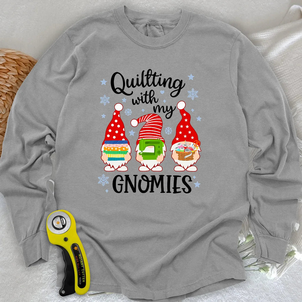 Mit meinen Gnomen Langarm-T-Shirt